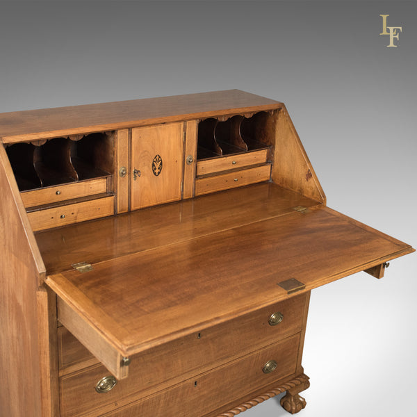 Antique Bureau, Victorian Walnut Desk, c.1900 - London Fine Antiques