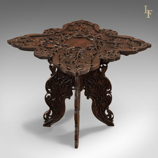 Antique Campaign Side Table, Anglo-Indian c.1900 - London Fine Antiques