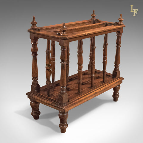 Antique Canterbury, English Walnut Magazine Rack c.1870 - London Fine Antiques