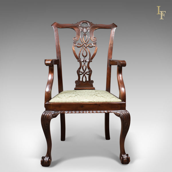 Antique Carver Chair, Victorian Chippendale Revival, c.1890 - London Fine Antiques