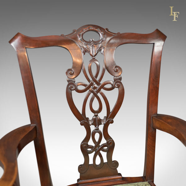 Antique Carver Chair, Victorian Chippendale Revival, c.1890 - London Fine Antiques