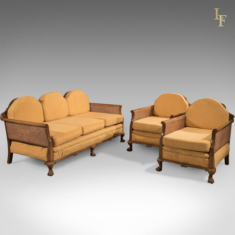 Antique Conservatory Suite, Edwardian Bergere c.1910 - London Fine Antiques