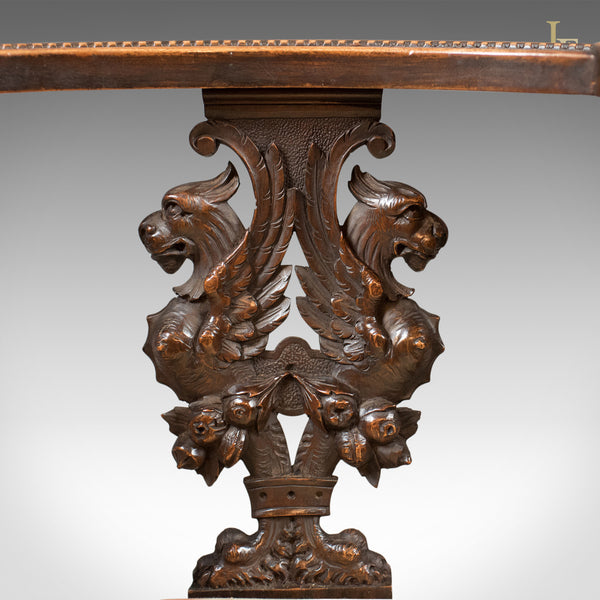 Antique Corner Armchair, Carved Victorian Chair c.1870 - London Fine Antiques