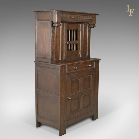 Antique Court Cupboard, Edwardian Elizabethan Taste c.1910 - London Fine Antiques