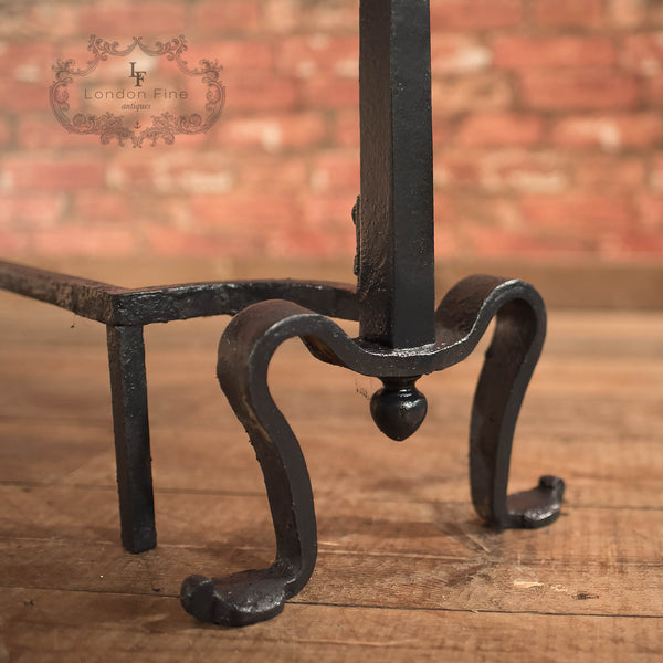 Antique Fire Dogs, Andirons, English c1900 - London Fine Antiques