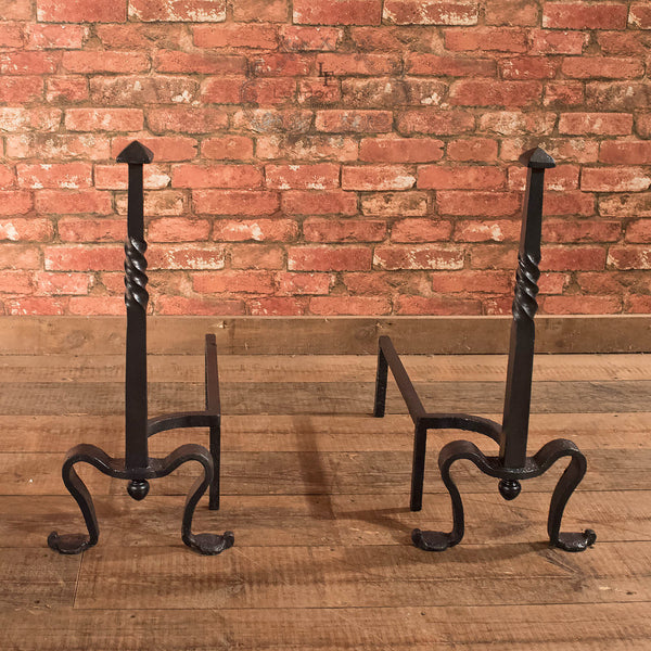 Antique Fire Dogs, Andirons, English c1900 - London Fine Antiques