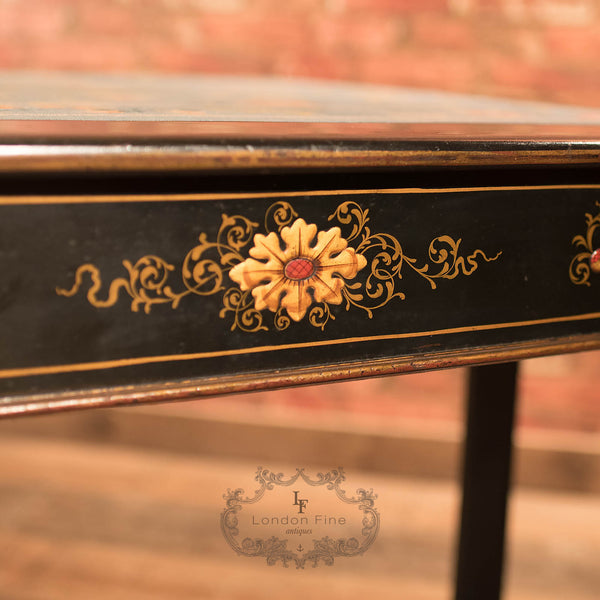 Antique Fold Over Card Table, Chinoiserie c1890 - London Fine Antiques