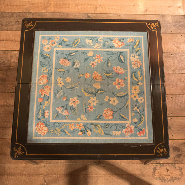 Antique Fold Over Card Table, Chinoiserie c1890 - London Fine Antiques