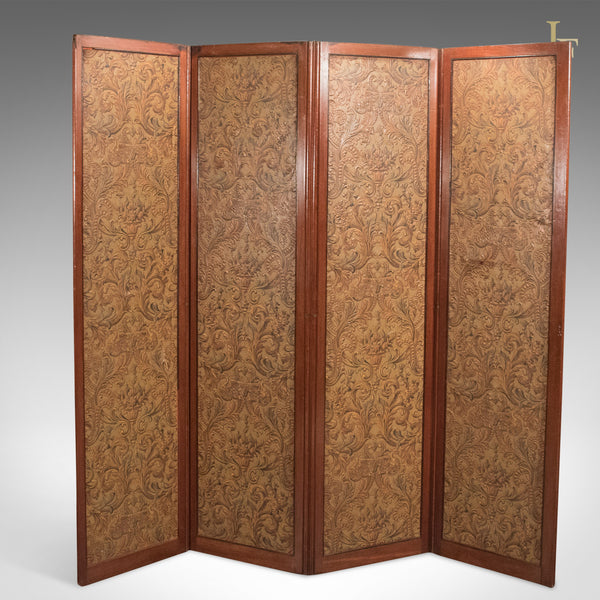 Antique Folding Screen, Victorian Walnut c.1870 - London Fine Antiques
