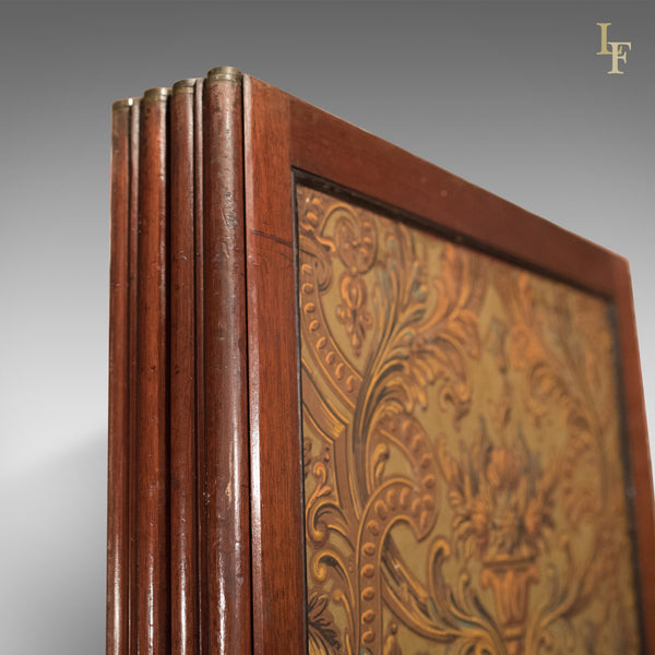 Antique Folding Screen, Victorian Walnut c.1870 - London Fine Antiques