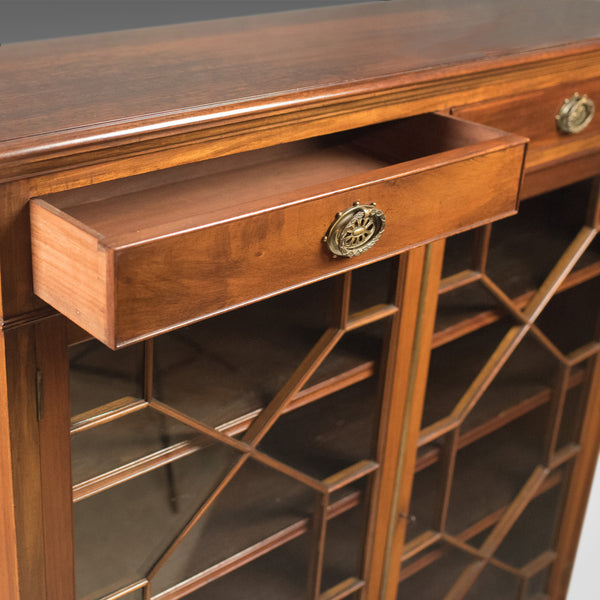 Antique Glazed Bookcase, Edwardian Display Cabinet, c.1910 - London Fine Antiques
