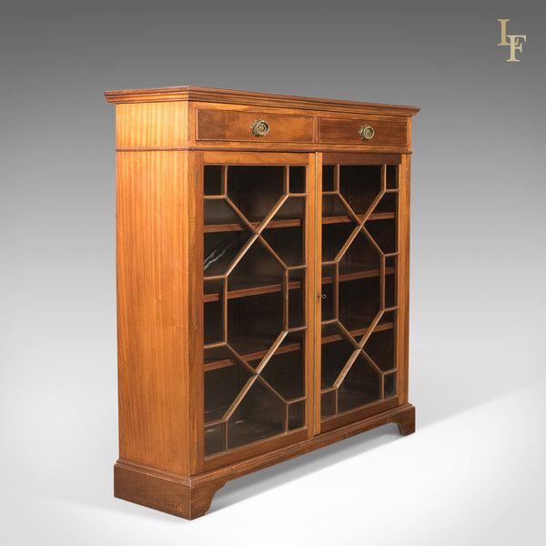 Antique Glazed Bookcase, Edwardian Display Cabinet, c.1910 - London Fine Antiques