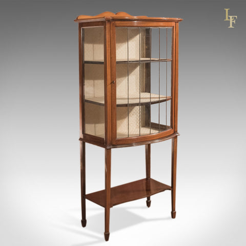 Antique Glazed Display Cabinet, Edwardian c.1910 - London Fine Antiques