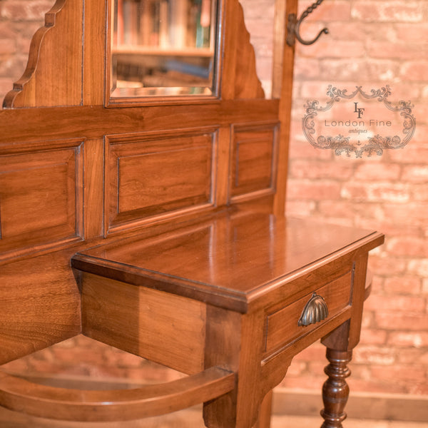 Antique Hall Stand, Edwardian Walnut c.1910 - London Fine Antiques