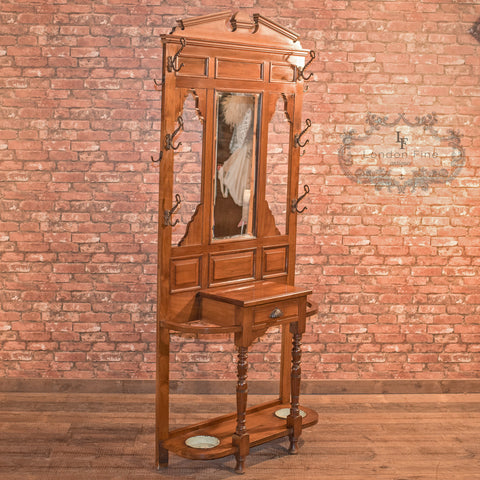 Antique Hall Stand, Edwardian Walnut c.1910 - London Fine Antiques