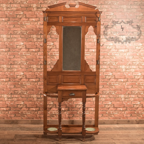 Antique Hall Stand, Edwardian Walnut c.1910 - London Fine Antiques