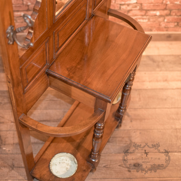 Antique Hall Stand, Edwardian Walnut c.1910 - London Fine Antiques