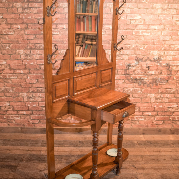 Antique Hall Stand, Edwardian Walnut c.1910 - London Fine Antiques