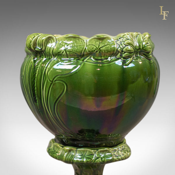 Antique Jardiniere, Victorian Majolica Plant Stand - London Fine Antiques