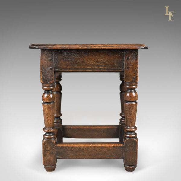 Antique Joint Stool, Victorian Jacobean Revival, English c.1850 - London Fine Antiques