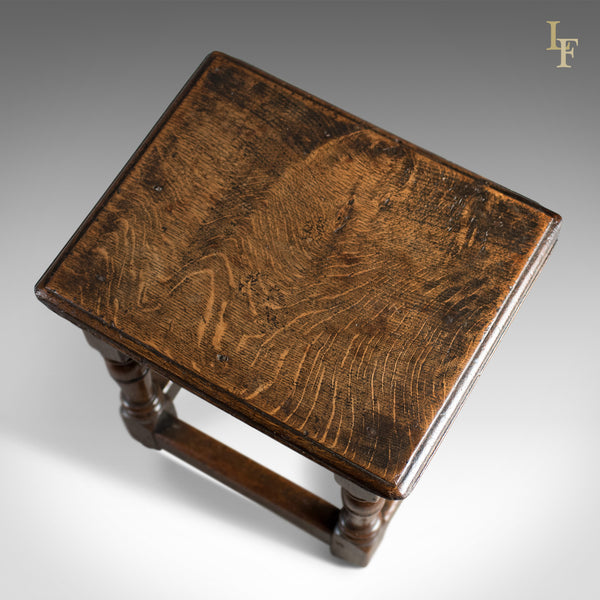 Antique Joint Stool, Victorian Jacobean Revival, English c.1850 - London Fine Antiques