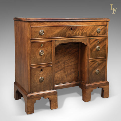 Antique Kneehole Desk, Victorian Knee Hole c.1870 - London Fine Antiques