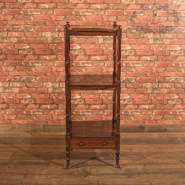 Antique Music Stand, Regency Rosewood Whatnot c.1820 - London Fine Antiques