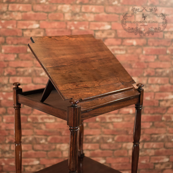Antique Music Stand, Regency Rosewood Whatnot c.1820 - London Fine Antiques