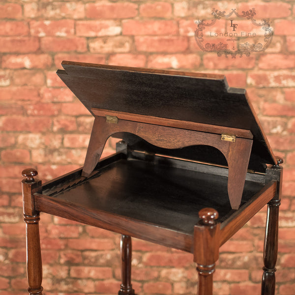 Antique Music Stand, Regency Rosewood Whatnot c.1820 - London Fine Antiques