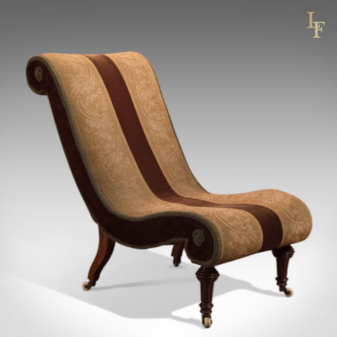 Antique Salon Chair, Victorian c1850 - London Fine Antiques