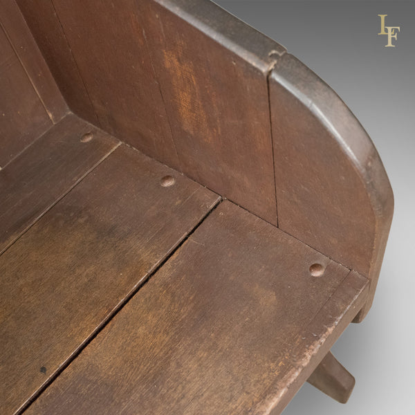 Antique Settle, 19th Century Bench, Pew, English, c.1890 - London Fine Antiques