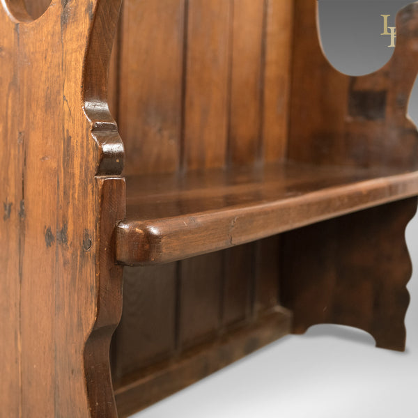 Antique Settle, Victorian Tavern Bench, c.1850 - London Fine Antiques