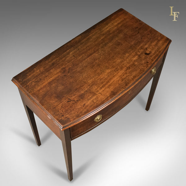 Antique Side Table, Mahogany, Bow Fronted, English, George III, c.1770 - London Fine Antiques