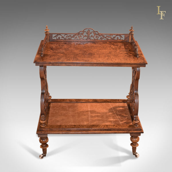 Antique Side Table, Regency Burr Walnut c.1830 - London Fine Antiques