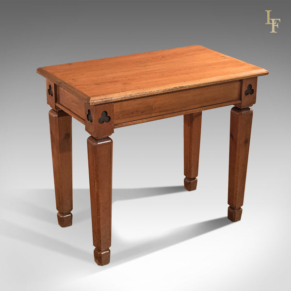 Antique Side Table, Victorian Pitch Pine Alter, c.1860 - London Fine Antiques