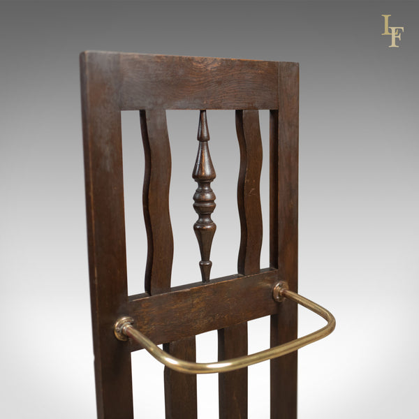 Antique Stick Stand, Edwardian Oak Hall Valet c.1910 - London Fine Antiques