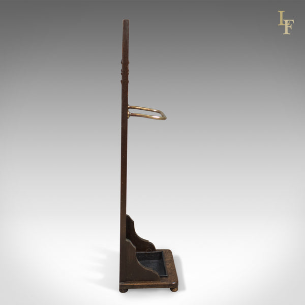 Antique Stick Stand, Edwardian Oak Hall Valet c.1910 - London Fine Antiques