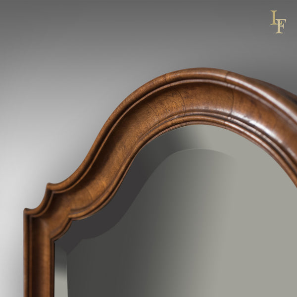 Antique Wall Mirror, English, Walnut, Edwardian c.1910 - London Fine Antiques