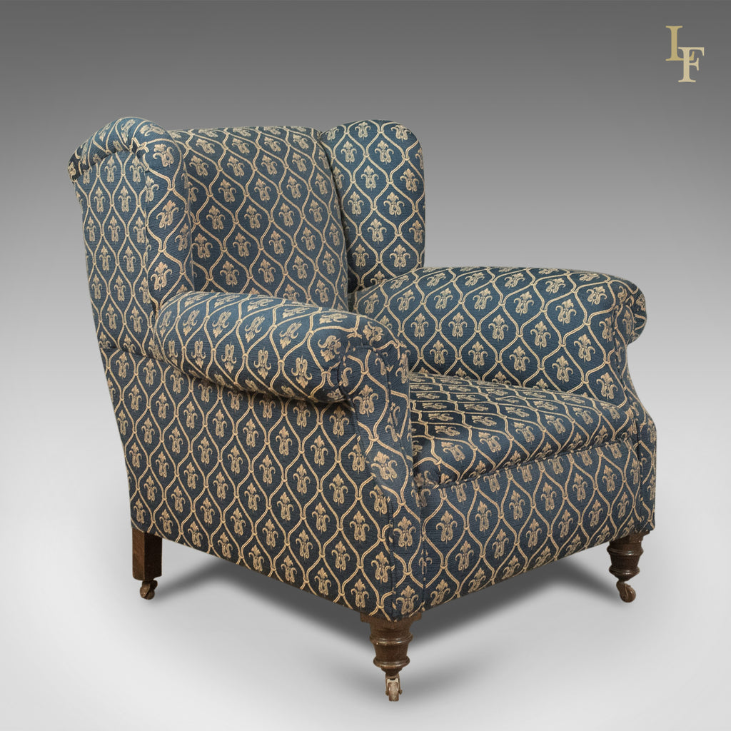 Antique Armchair, Edwardian English Club Chair, c.1910 - London Fine Antiques
