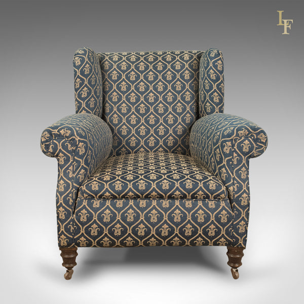 Antique Armchair, Edwardian English Club Chair, c.1910 - London Fine Antiques