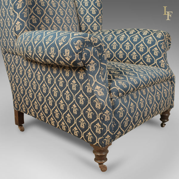 Antique Armchair, Edwardian English Club Chair, c.1910 - London Fine Antiques
