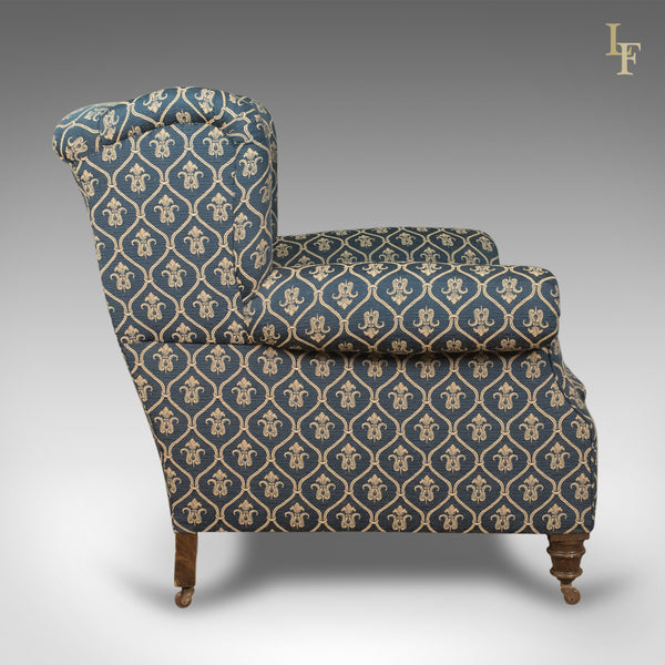 Antique Armchair, Edwardian English Club Chair, c.1910 - London Fine Antiques