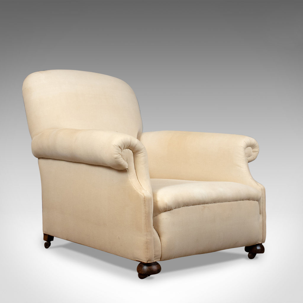 Antique Armchair, English, Edwardian, Deep Club Chair, Circa 1910 - London Fine Antiques