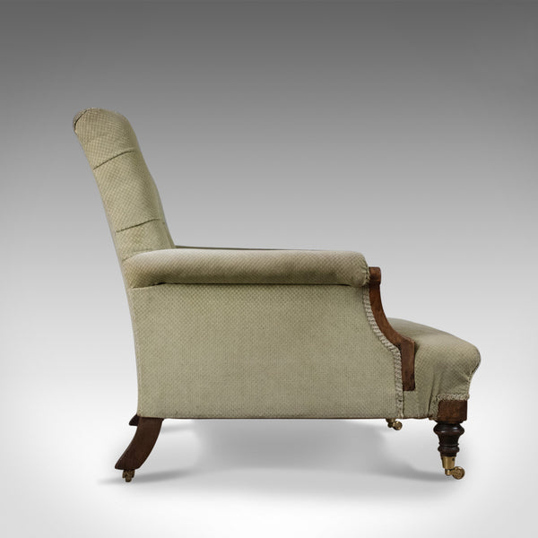 Antique Armchair, English, Victorian, Button Back, Club Chair, Circa 1890 - London Fine Antiques