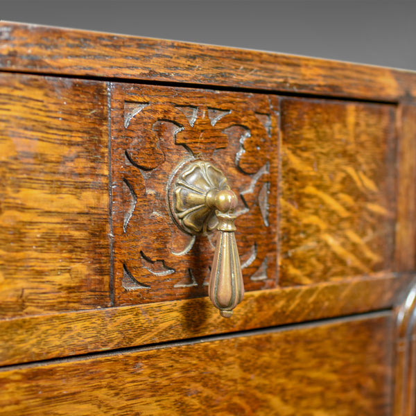 Antique Art Deco Desk, English Oak, Early 20th Century Circa 1930 - London Fine Antiques