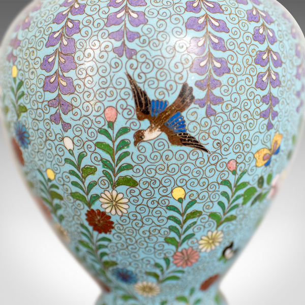 Antique Baluster Vase, Japanese, Cloisonné, Stem, Meiji Era, Circa 1900 - London Fine Antiques