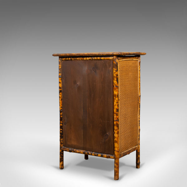 Antique Bamboo Cabinet, Victorian, Oriental, Bedside, Rattan, Glazed, Circa 1900 - London Fine Antiques