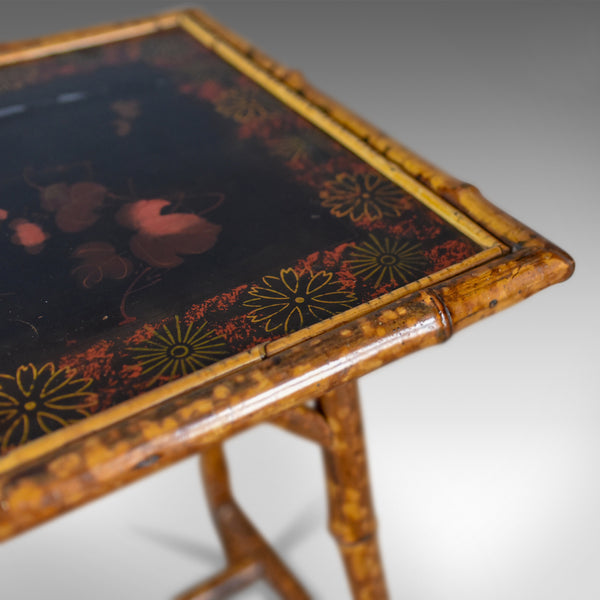 Antique Bamboo Table, Side, Occasional, Oriental, Victorian Circa 1900 - London Fine Antiques