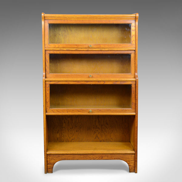 Antique Barrister's Bookcase, Four Section, Glazed, Globe Wernicke Taste c.1910 - London Fine Antiques