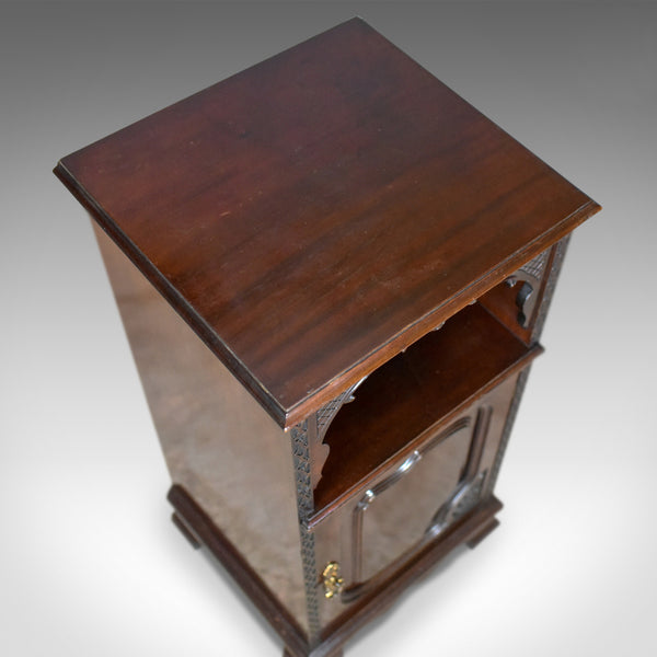 Antique Bedside Cabinet, Carved Mahogany, Nightstand, English, Circa 1910 - London Fine Antiques